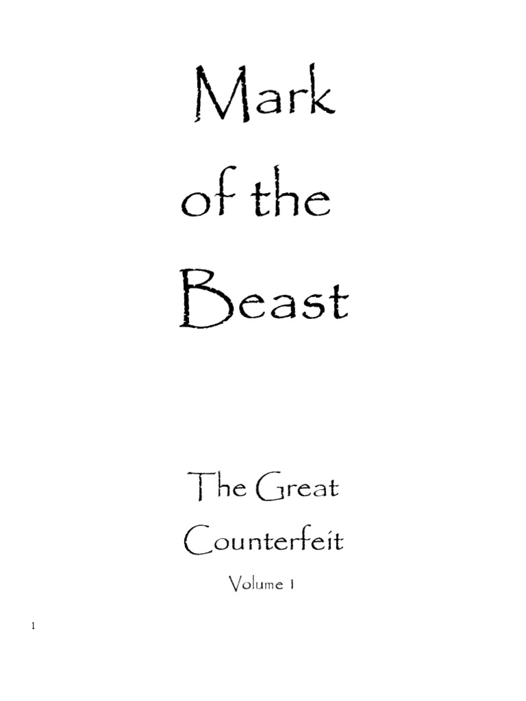 Mark of The Beast The Great Counterfeit PDF Serpents In The Bible Book Of Revelation