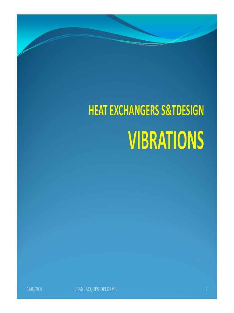 Vibrations PDF Heat Exchanger Titanium