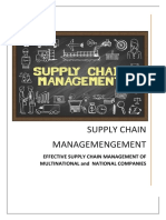 Supply Chain Managemengement: Effective Supply Chain Management of Multinational and National Companies