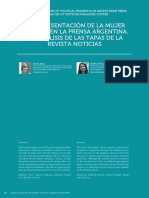 La Representación de La Mujer Política en La Prensa Argentina. Un Análisis de Las Tapas de La Revista Noticias