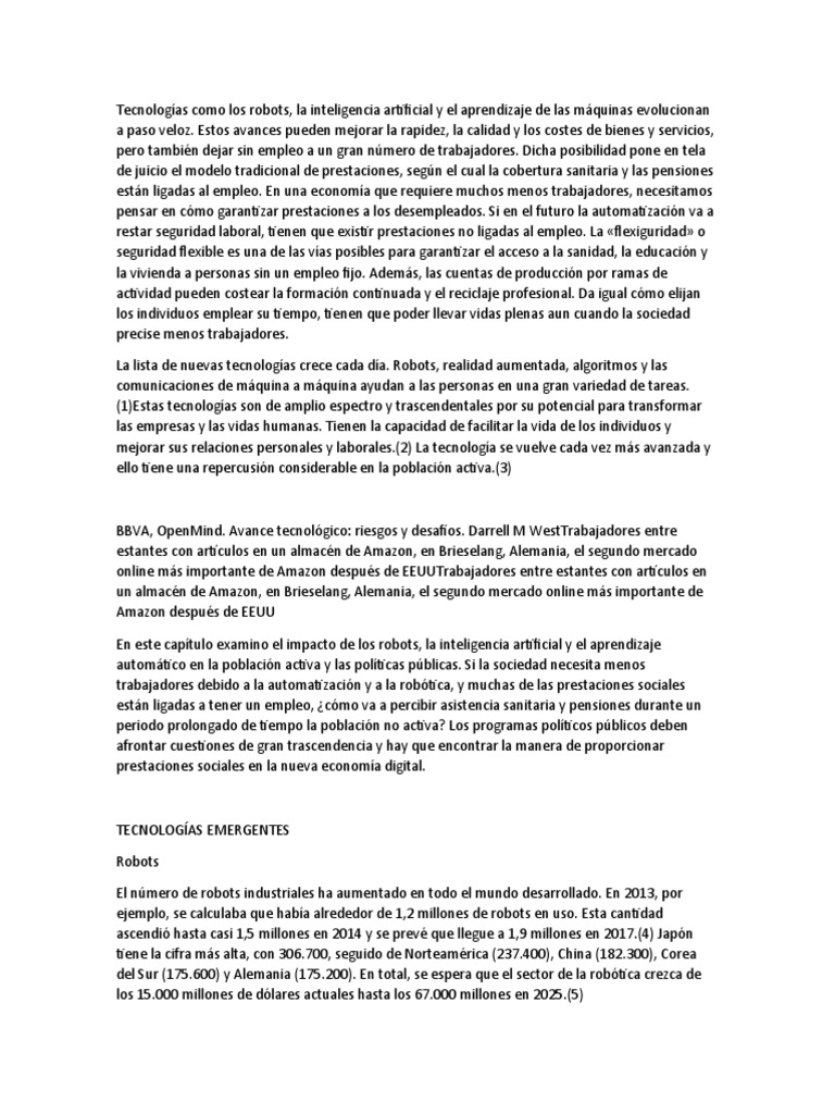 Impacto de la automatización en el empleo | PDF | Robot | Robótica