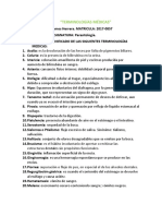 Terminologías Médicas, Parasitología.