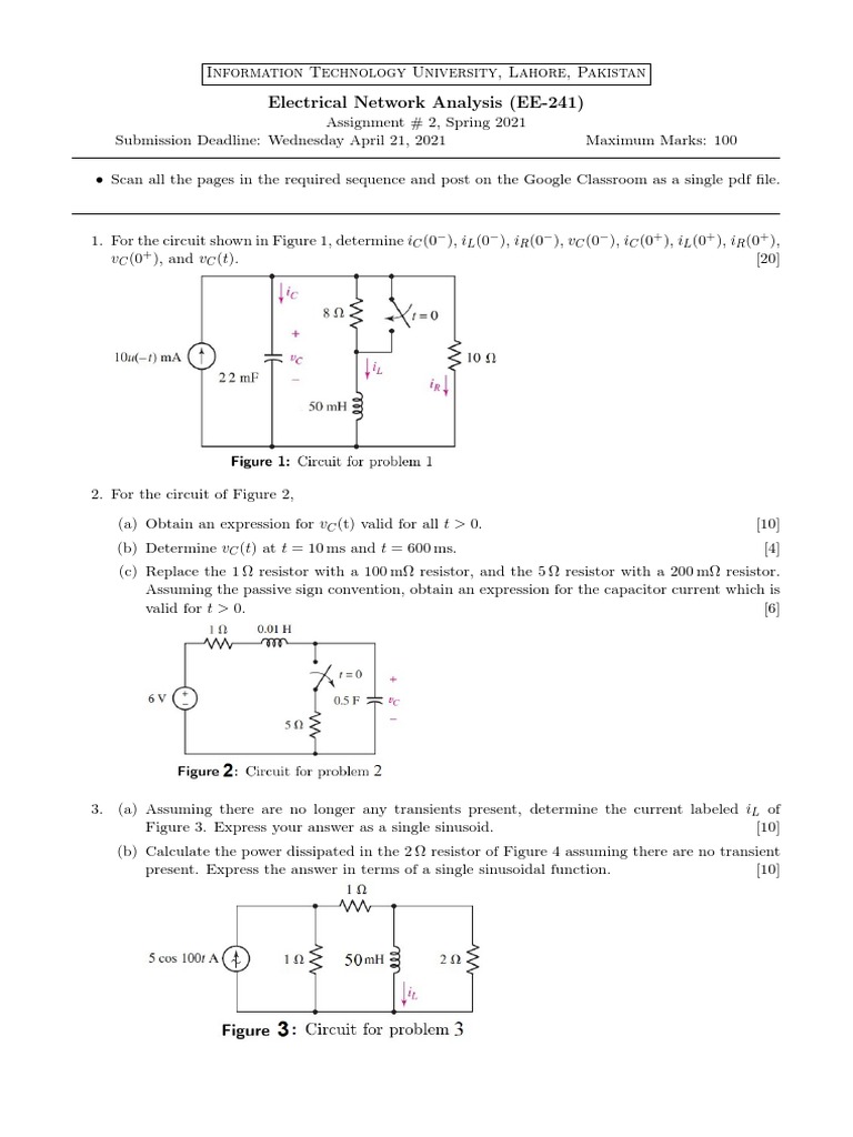 Practice Problems | PDF | Electrical Network | Force