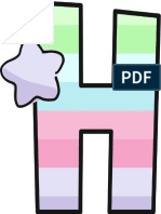 Alfabeto arcoíris pastel 