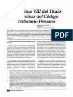 Preliminar Del Código Tributario Peruano: La Norma VIII Del Título