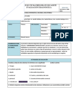 Evaluación diagnóstica de Ciencias Sociales en colegio bachillerato