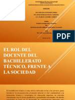 El Rol Del Docente Del Bachillerato Técnico