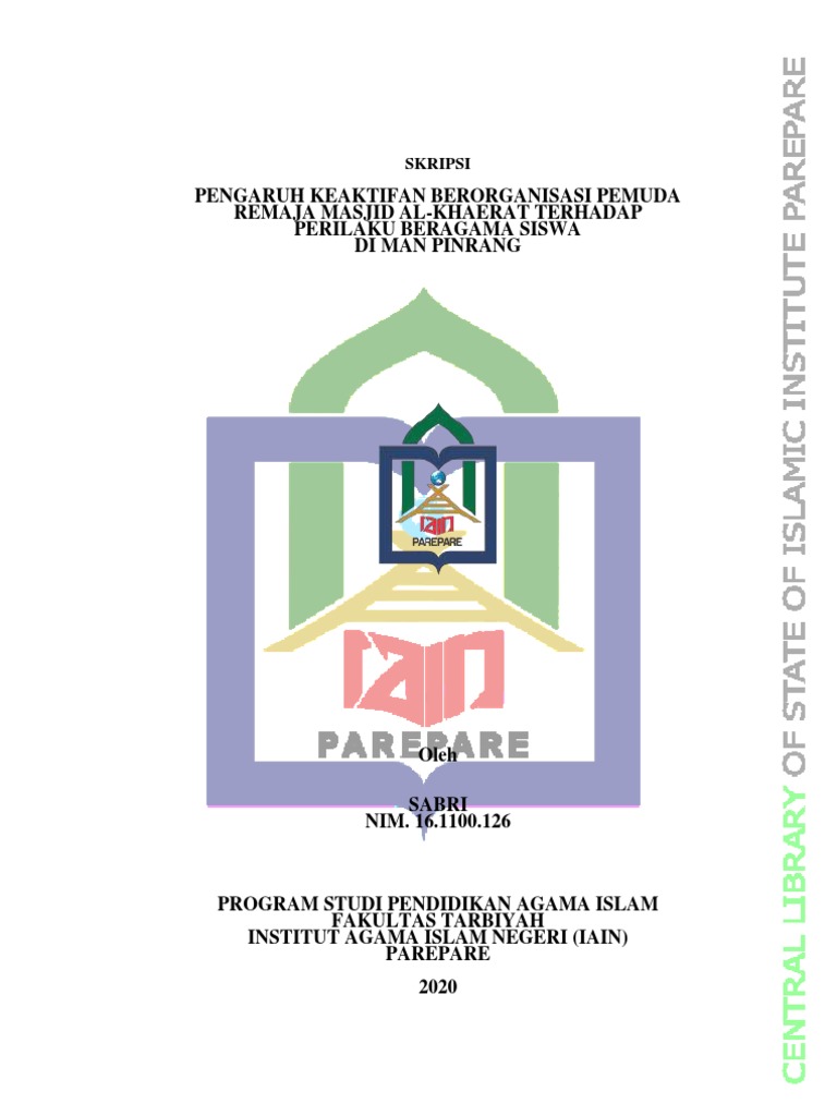 Pengaruh Keaktifan Berorganisasi Pemuda Remaja Masjid Al-Khaerat ...