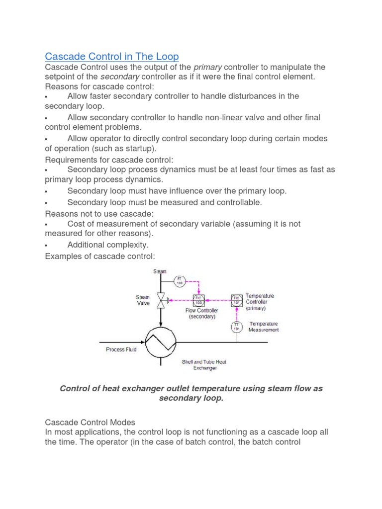 Cascade Control in The Loop | PDF | Control Theory | Mechanical Engineering