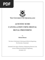 Download ACOUSTIC ECHO CANCELLATION USING DIGITAL SIGNAL PROCESSING by Chethan Nt SN50633345 doc pdf