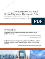 Module 5: Theory and Policy of Urbanization and Rural-Urban Migration