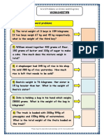 Grade 3 Maths Worksheets Word Problems On Grams and Kilograms 8