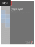 Download Captial Structure Project in Reliance by Royal Projects SN50634018 doc pdf