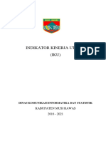 Indikator Kinerja Utama (Iku) Dinas Kominfo Dan Statistik Kab - Musi Rawas Tahun 2016-2021