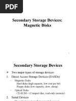 Secondary Storage Devices: Magnetic Disks