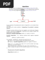 As An Example of Illustrating The Notion of Algorithm