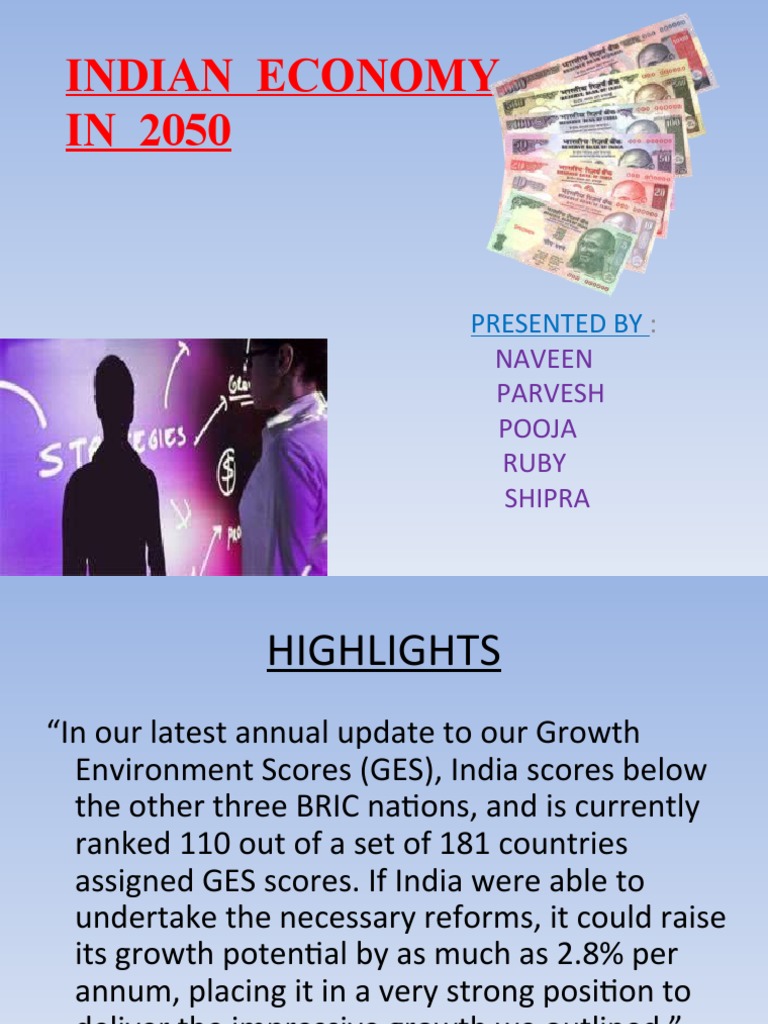 Indian Economy in 2050 PDF Economic Growth Economy Of India