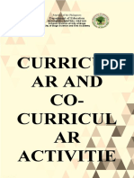 Curricul Ar and CO-Curricul AR Activitie: Department of Education