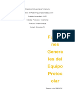 Funciones generales del equipo protocolar