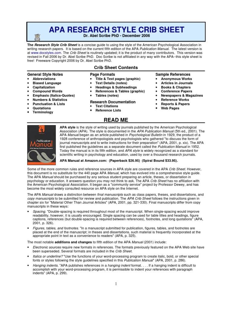 APA Specification | PDF