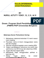 Kontrak Kuliah Kalkulus Diferensial