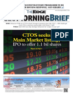 Morning: CTOS Seeks Main Market Listing