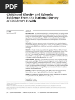 Download Childhood Obesity and Schools Evidence from the National Survey of Childrens Health by Abdul-Rahman Salem SN50637668 doc pdf