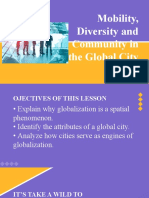Mobility, Diversity and Community in The Global City Final