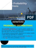Discrete Probability Distributions: Prepared By: John Aaron D. Alcantara