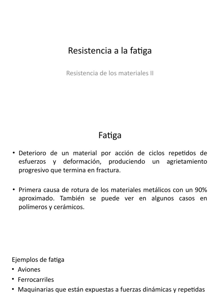 Ejemplos de Resistencia a la Fatiga | PDF | Fatiga (material ...