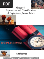 Group-4 Explosives and Classification of Explosives, Power Index