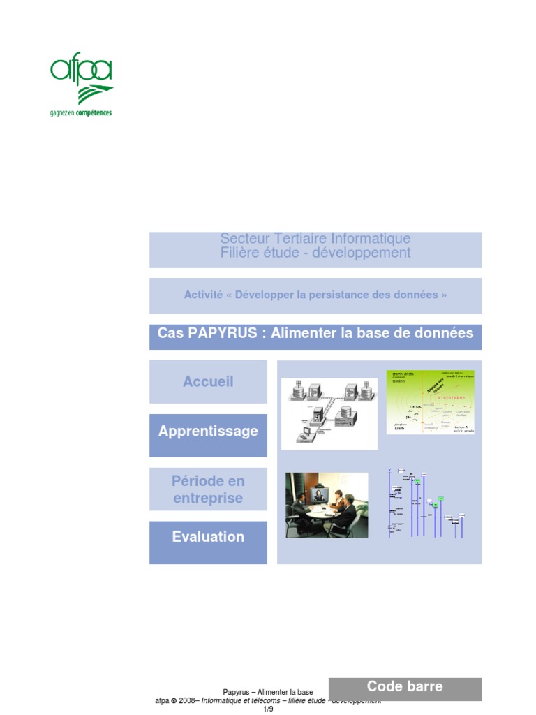 Papyrus - Alimenter La Base | PDF | Bases de données | Microsoft Excel