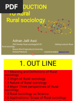 TO Rural Rural Sociology: Adnan Jalil Assi