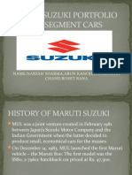 Maruti Suzuki Portfolio of A Segment Cars