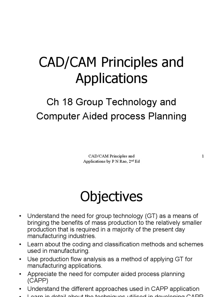 Group Technology in CAD/CAM Systems | PDF | Computer Aided Design ...