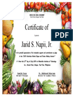 Certificate of Appreciation Jarid S. Napii, JR.: Kumalah Yusop Dr. Abduhasad Mukarrama