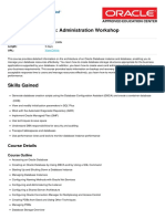 Oracle Database 19c: Administration Workshop: Course Details