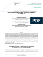 El Claroscuro de La Universidad Ecuatoriana: Los Desafíos en Contextos de La Pandemia de Covid-19