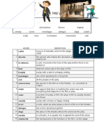 Acting Theatre and Film Vocabulary Answers