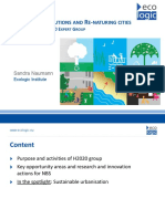 Ature Based Solutions AND E Naturing Cities: O H2020 E G