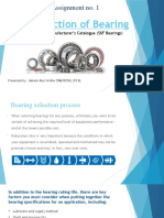 Selection of Bearing: Assignment No. 1