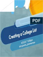 Creating A College List