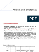 Managing Multinational Enterprises