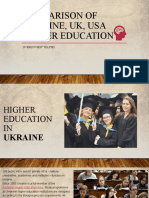 Comparison of Ua Uk Usa Hugher Educ