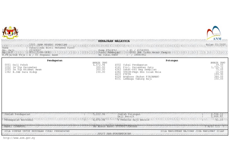 Janm payslip