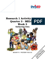 Research 1 Activity Sheet Quarter 3 - MELC 3 Week 3: Gathering Data