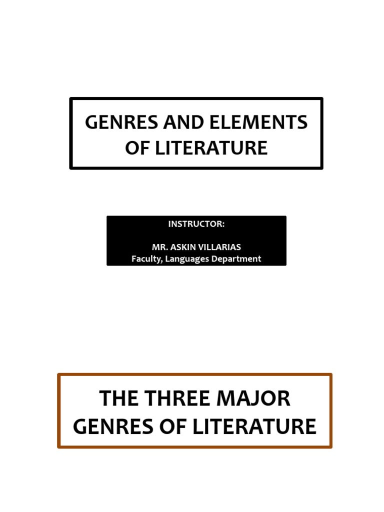 Literature Genres and Elements Explained | PDF | Poetry | Metre (Poetry)