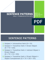 Sentence Patterns and Structures