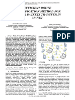 Efficient Route Identification Method For Secure Packets Transfer in Manet