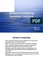 Surface Computing/ Seamless Interface: Elaine Bain DMS 546